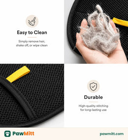 Rinse the PawMitt under the tap and reuse it