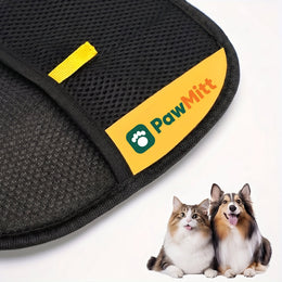 Close-up of the PawMitt mesh face and branded strap